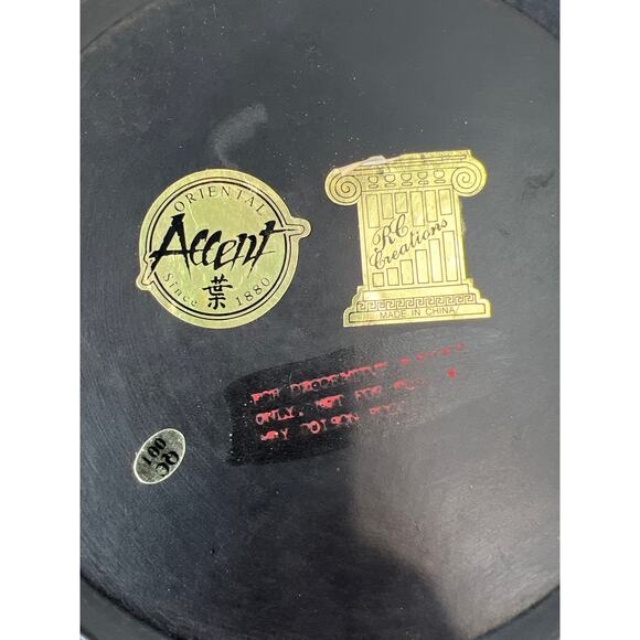 Oriental Accents Grape Decorative Plate with metal stand - Picture 2 of 8